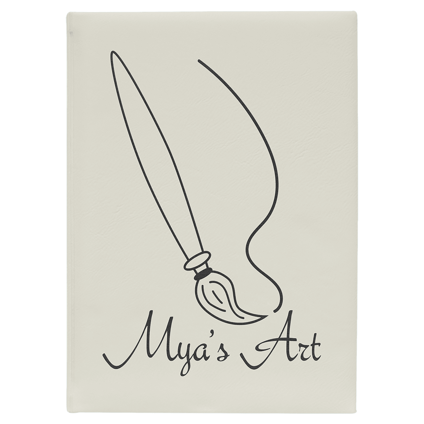 Leatherette Sketch Book - Personalized Cover - Medium 7" X 9 3/4"