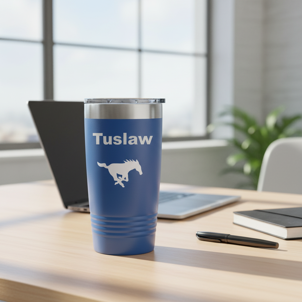 TUSLAW Mustang 20oz Stainless Travel Mug