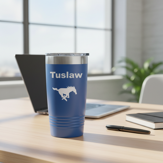 TUSLAW Mustang 20oz Stainless Travel Mug